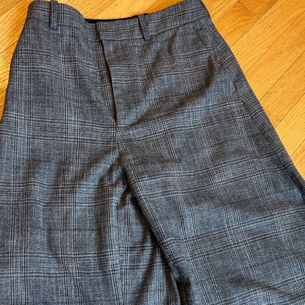 Womens trouserGray Plaid Pants - Picture 2 of 4